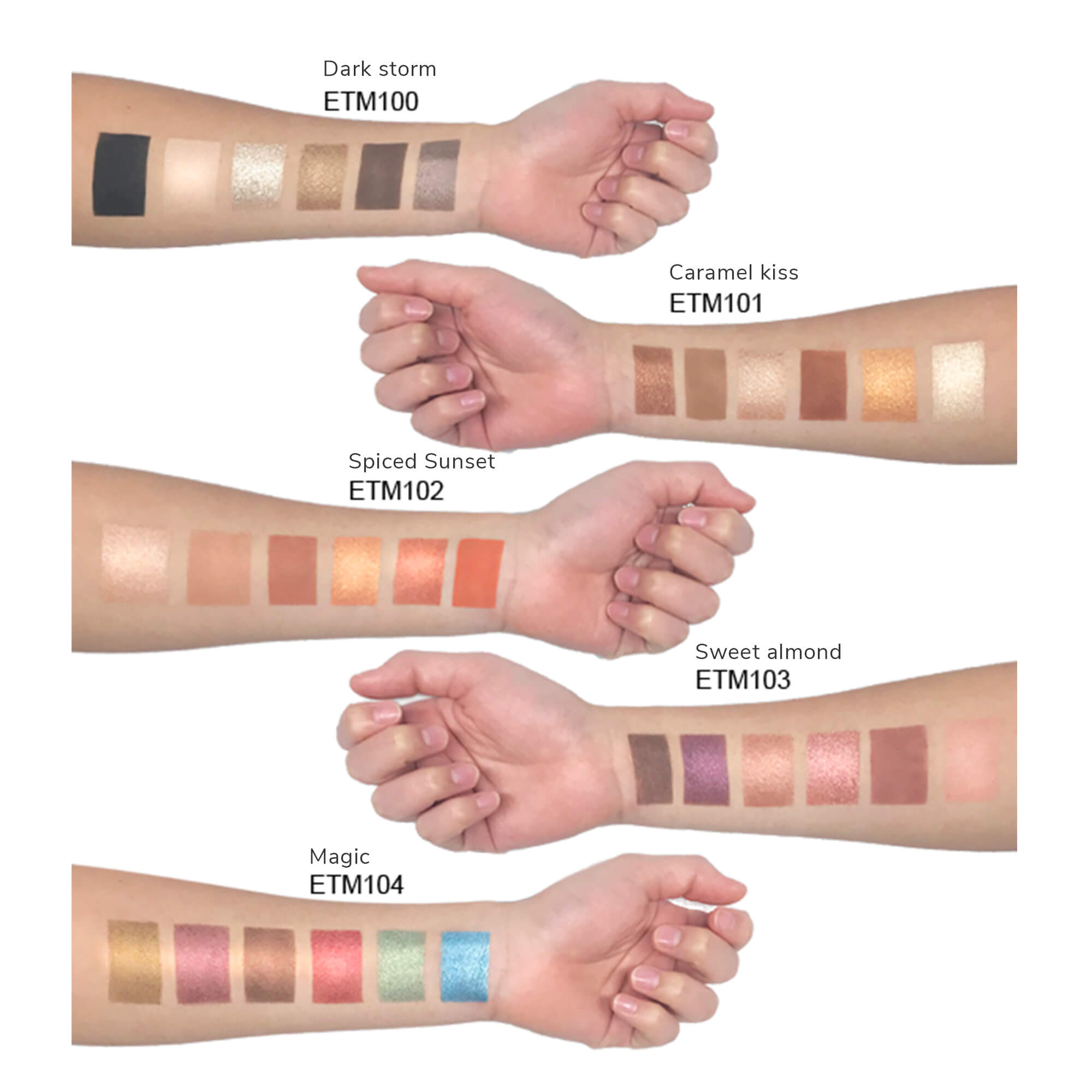 Eyeshadow Bite-Size Palette 6 Shade Shimmer & Matte -Dark Storm ★★★★★★