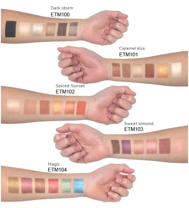 Eyeshadow Bite-Size Palette 6 Shade Shimmer & Matte - Caramel Kiss ★★★★★★